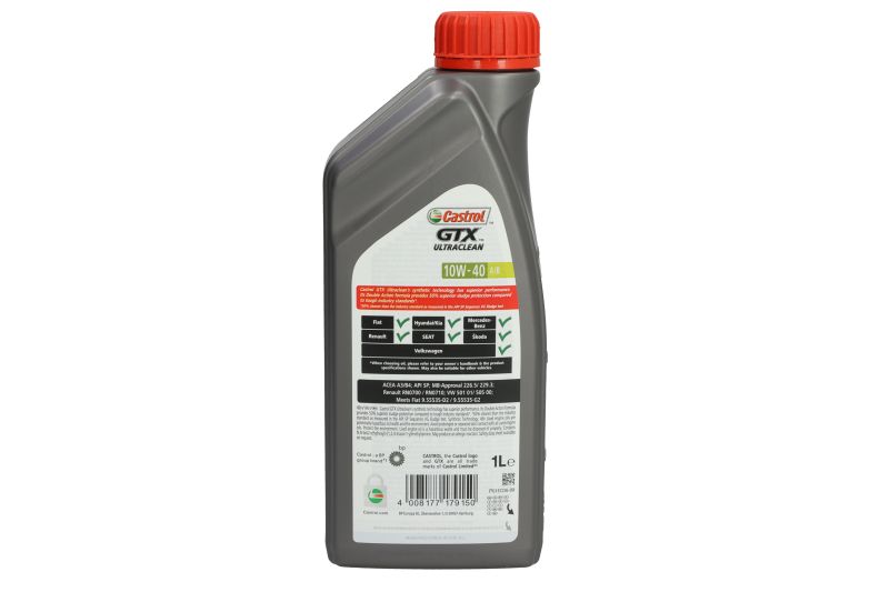 Pusiau Sintetinė Variklio Alyva Castrol GTX 10W40 A3/B4, 1L – 15A4CF ...