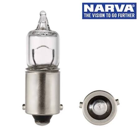 Halogeninių lempučių komplektas 12V, 6W, BAX9s, H6W, Narva 68161 (10vnt) - Image 2