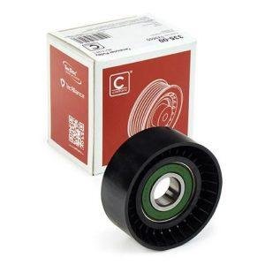 Įtempiklio skriemulys, V formos rumbuotas diržas Caffaro 335-00 / Alfa Romeo 4C / Spider, Giulia, Giulietta, Mito, Stelvio,  Fiat 500L, 500X, Bravo, Croma, Tipo, Cadillac BLS, Jeep Cherokee, Renegade,  Chrysler Delta, Lancia Delta, Saab 9-3, 9-3X, Suzuki SX4, Opel Astra, Signum, Vectra, Zafira