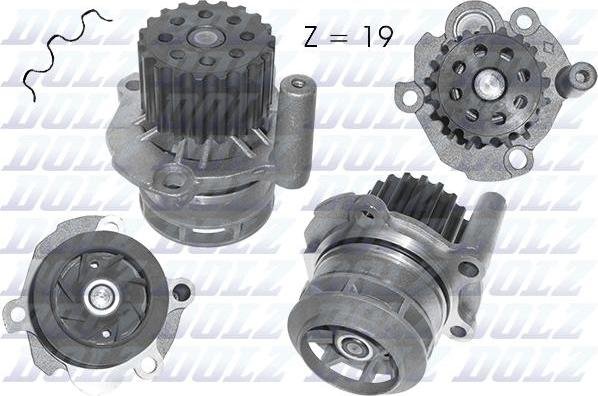Aušinimo skysčio siurblys DOLZ A204 / Audi A3, A4, A5, A6, Q5, TT, Chrysler Sebring, Dodge Caliber, Journey, Ford Galaxy, Jeep Compass, Patriot, Mitsubishi Grandis, Outlander, Lancer, Seat Alhambra, Toledo, Leon, Ibiza, Altea, Exeo, Skoda Octavia, Superb, Yeti, VW Sharan, Passat, Golf, Bora, Beetle, Touran, Caddy, Jetta, Eos, Tiguan, Scirocco - Image 2