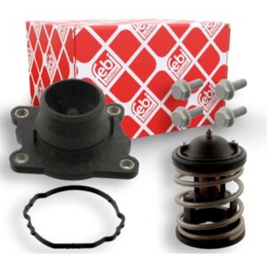 Aušinimo skysčio termostatas su korpusu Febi Bilstein 44685 / BMW 1 (E81, E82, E87, E88), 3 (E90, E91, E92, E93), 5 / 5 GT (E60, E61, F07, F10, F11), 7 (F01, F02, F03, F04), X1 (E84), X3 (83), X5 (E70), X6 (E71, E72)