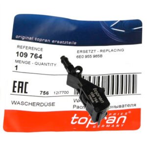 Priekinio stiklo apiplovimo skysčio purkštukas Topran 109764 / Seat Arosa, Cordoba, Ibiza, Mii, Toledo, Skoda Rapid, Superb, VW Bora, Fox, Golf, Passat, New Beetle, Polo, Touareg, Transporter, Up