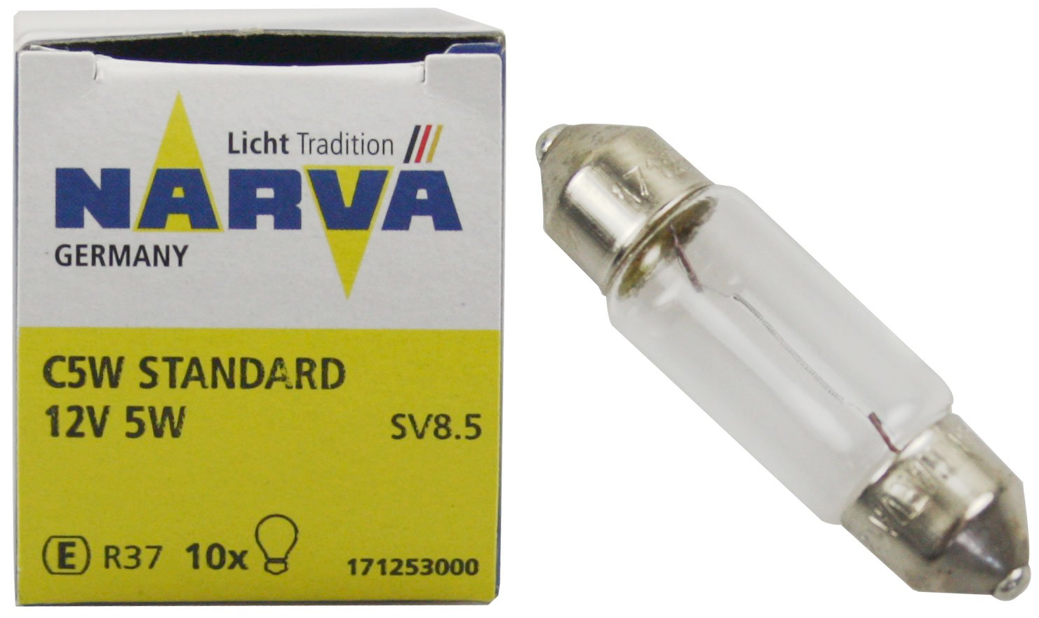 Automobilinė lemputė 12V, 5W, C5W, T10.5x38, SV8.5, Narva 17125 (10vnt) - Image 3