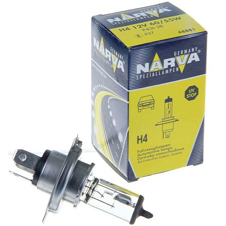 Halogeninė automobilio lemputė Narva H4, 12V, 60/55W - 48881 (1vnt)