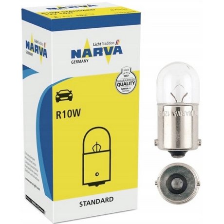 Automobilinių lempučių komplektas 12V, 10W, R10W, BA15s, Narva 17311 (10vnt)