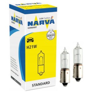 Halogeninė signalinė lemputė 12V, H21W, 21W, BAY9s, Narva 68191 (2vnt)