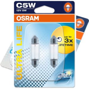 Automobilio lemputės 12V, C5W, 5W, Osram 6418-02B (2vnt)