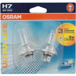Lempučių komplektas H7, 12V, 55W, Ultra Life Osram 64210ULT-02B (2vnt.)