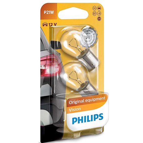 Halogeninė (kaitrinė) automobilio lemputė Philips P21W - 12498B2 (2vnt)