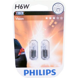 Halogeninių automobilinių lempučių rinkinys Philips 12036B2, 12V, H6W, BAX9s