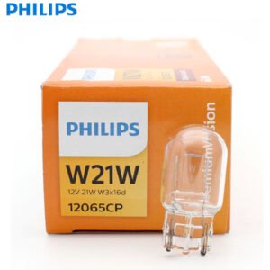 Philips 12065CP Automobilio lemputė – Posūkio, Atbulinė eiga, Rūko ar Stabdžių žibintui 12V, W21W (T20), W3x16d, (1vnt)