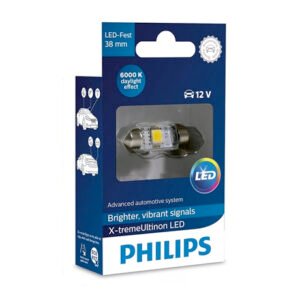 Salono apšvietimo lemputė C5W, 38mm, Philips X-tremeVision LED 6000K – 128596000KX1